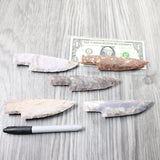 5 Stone Ornamental Knife Blades  #3650     Mountain Man Knife