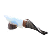 Goat Horn Handle Opalite Blade Ornamental Knife #9650     Mountain Man Knife
