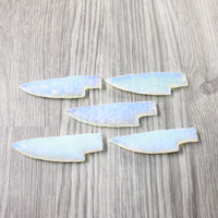 5 Small Opalite Ornamental Knife Blades  #8650    Mountain Man Knife