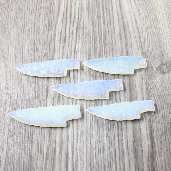 5 Small Opalite Ornamental Knife Blades  #8650    Mountain Man Knife