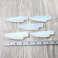 5 Small Opalite Ornamental Knife Blades  #8650    Mountain Man Knife