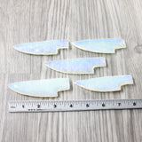 5 Small Opalite Ornamental Knife Blades  #8650    Mountain Man Knife