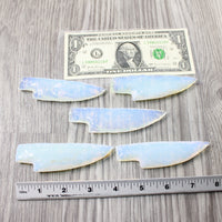 5 Small Opalite Ornamental Knife Blades  #8650    Mountain Man Knife