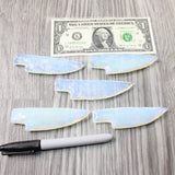 5 Small Opalite Ornamental Knife Blades  #8650    Mountain Man Knife