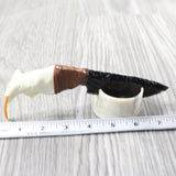 Beaver Jaw Handle Obsidian Blade Ornamental Knife #1750  Mountain Man Knife