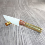 50 Cal Shell Casing Handle Opalite Blade Ornamental Knife #23168