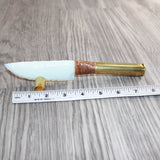 50 Cal Shell Casing Handle Opalite Blade Ornamental Knife #23168