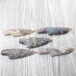 5 Stone Ornamental Knife Blades  #2750     Mountain Man Knife