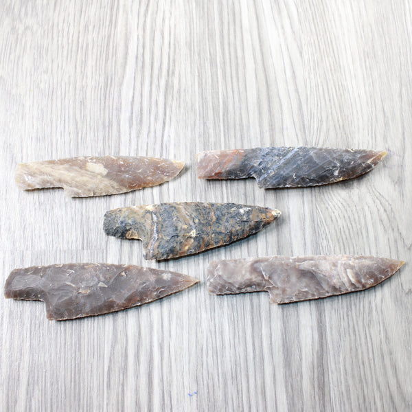 5 Stone Ornamental Knife Blades  #2750     Mountain Man Knife
