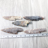 5 Stone Ornamental Knife Blades  #2750     Mountain Man Knife