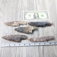 5 Stone Ornamental Knife Blades  #2750     Mountain Man Knife