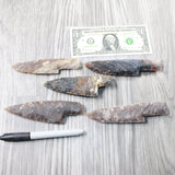 5 Stone Ornamental Knife Blades  #2750     Mountain Man Knife