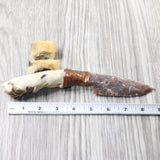Coyote Foot Handle Stone Blade Ornamental Knife #7750    Mountain Man Knife