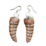 Large Rattlesnake Rattle Earrings  #25468