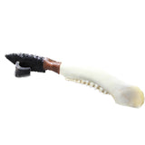 Deer Jaw Handle Obsidian Blade Ornamental Knife #1750  Mountain Man Knife