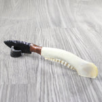 Deer Jaw Handle Obsidian Blade Ornamental Knife #1750  Mountain Man Knife