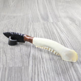 Deer Jaw Handle Obsidian Blade Ornamental Knife #1750  Mountain Man Knife