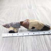 Deer Foot Handle Stone Blade Ornamental Knife #7750    Mountain Man Knife