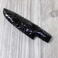 1 Obsidian Ornamental Knife Blade  #674-1  Mountain Man Knife