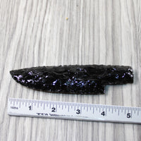 1 Obsidian Ornamental Knife Blade  #674-1  Mountain Man Knife