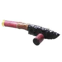 Shotgun Shell Handle Obsidian Blade Ornamental Knife #9850  Mountain Man Knife