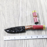 Shotgun Shell Handle Obsidian Blade Ornamental Knife #9850  Mountain Man Knife