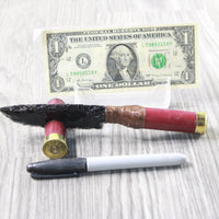Shotgun Shell Handle Obsidian Blade Ornamental Knife #9850  Mountain Man Knife
