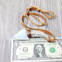 Antler Handle  Opalite Blade Knife Necklace  #5850  Mountain Man Necklace