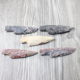 5 Stone Ornamental Knife Blades  #974-1  Mountain Man Knife