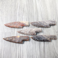 5 Stone Ornamental Knife Blades  #0850     Mountain Man Knife