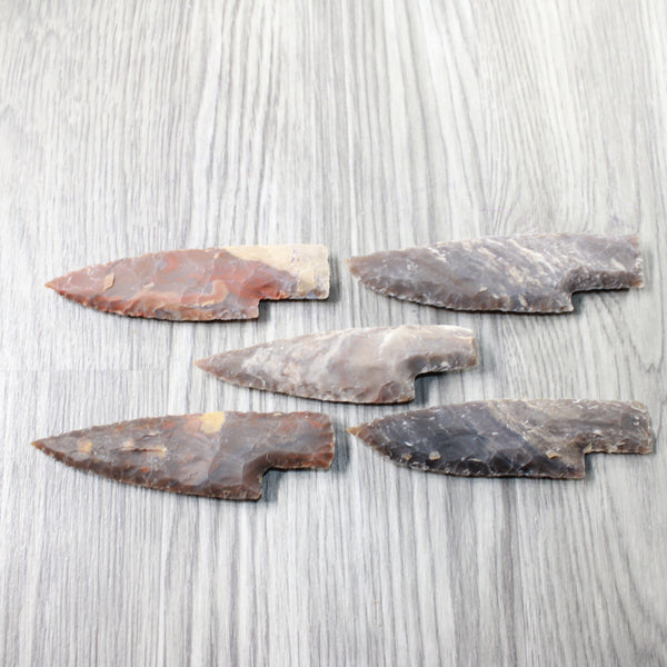 5 Stone Ornamental Knife Blades  #0850     Mountain Man Knife