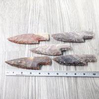 5 Stone Ornamental Knife Blades  #0850     Mountain Man Knife