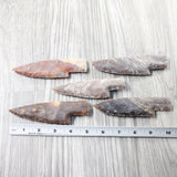 5 Stone Ornamental Knife Blades  #0850     Mountain Man Knife