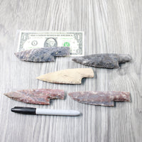 5 Stone Ornamental Knife Blades  #974-1  Mountain Man Knife