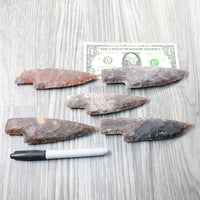 5 Stone Ornamental Knife Blades  #0850     Mountain Man Knife