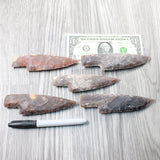 5 Stone Ornamental Knife Blades  #0850     Mountain Man Knife
