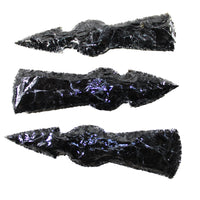 3 Obsidian Ornamental Tomahawk Heads #974-1  Ax Axe Hatchet
