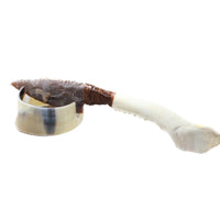 Deer Jaw Handle Stone Blade Ornamental Knife #8950    Mountain Man Knife