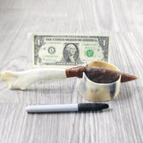 Deer Jaw Handle Stone Blade Ornamental Knife #8950    Mountain Man Knife