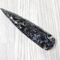 1 Obsidian Ornamental Spearhead  #5950     Arrowhead