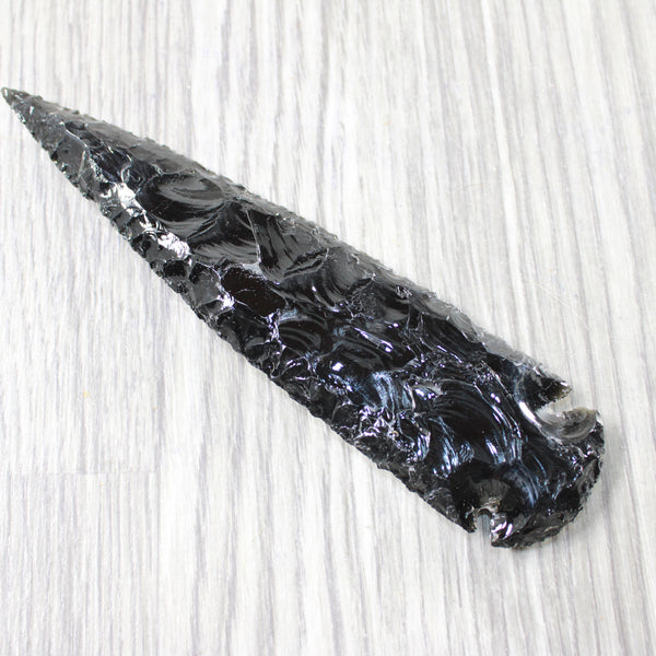 1 Obsidian Ornamental Spearhead  #5950     Arrowhead