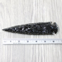 1 Obsidian Ornamental Spearhead  #5950     Arrowhead