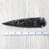 1 Obsidian Ornamental Spearhead  #5950     Arrowhead