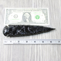 1 Obsidian Ornamental Spearhead  #5950     Arrowhead