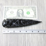 1 Obsidian Ornamental Spearhead  #5950     Arrowhead