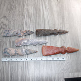 5 Stone Ornamental Tomahawk Heads  #668    Agate Jasper Axe Hatchet Ax