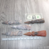 5 Stone Ornamental Tomahawk Heads  #668    Agate Jasper Axe Hatchet Ax