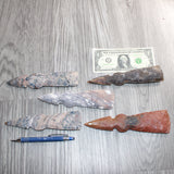 5 Stone Ornamental Tomahawk Heads  #668    Agate Jasper Axe Hatchet Ax