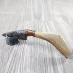 Deer Antler Handle Stone Blade Ornamental Knife #2950    Mountain Man Knife