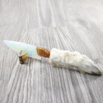 Rabbit Foot Handle Opalite Blade Ornamental Knife #284-1 Mountain Man Knife z